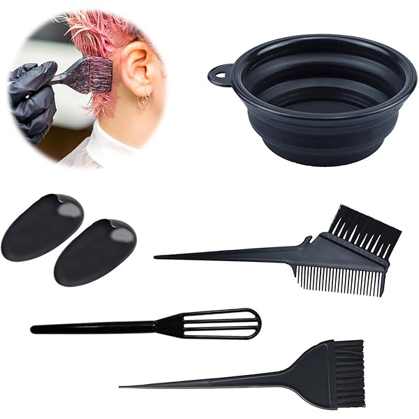 Amazon.co.jp: A-KG ヘアカラー 部品 5点セット 毛染め プロ用